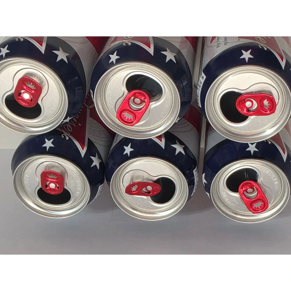 6 Budweiser Patriotic Stars and Stripes Empty 12oz Cans Red Tabs 2011 Vintage